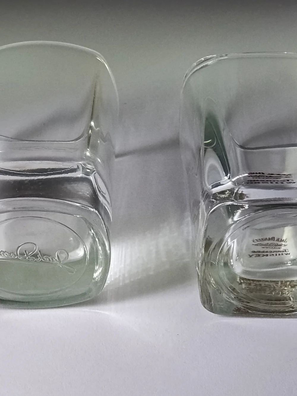 Vintage Jack Daniel’s Square Shot Glasses Set of 2 - Gold Logo & Old No. 7
